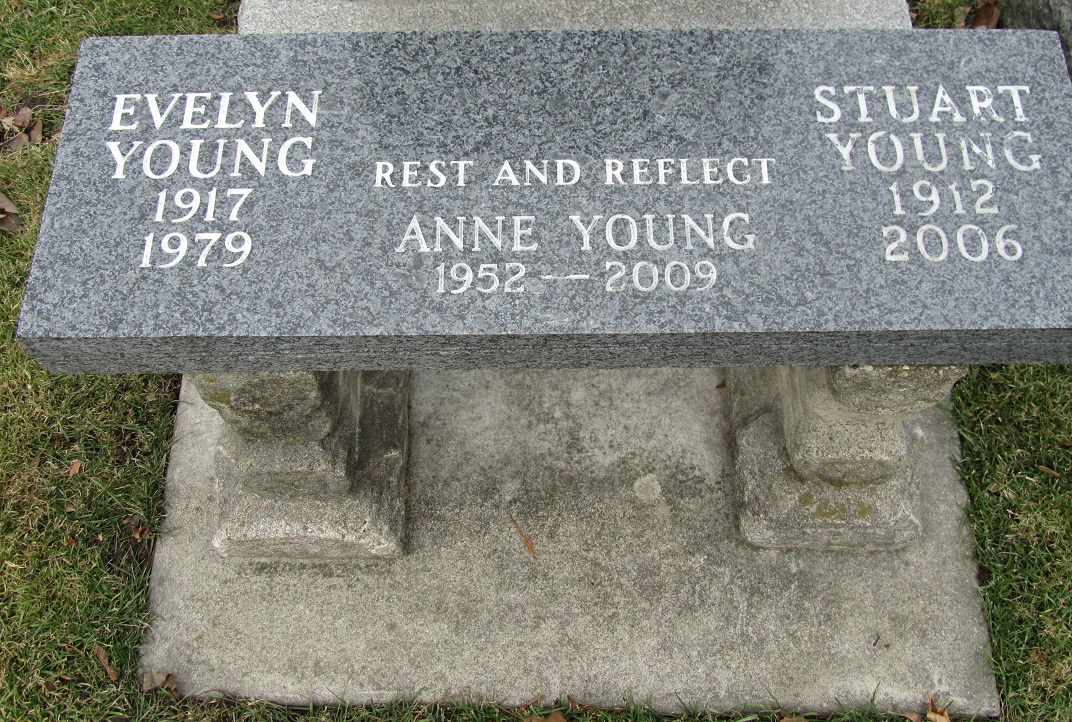 Evelyn Young 1917-1979 _ Anne Young 1952-2009 _ Stuart Young 1912-2006