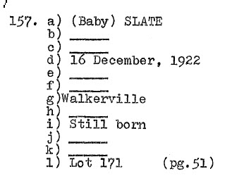 Slate (baby) 1922 _ Lot 171