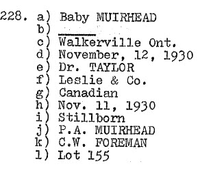 MUIRHEAD-Baby 1930 _ Lot 155