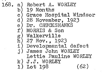Robert A. Worley 1922-1923 Lot 198 ( James _ Lettie Worley)