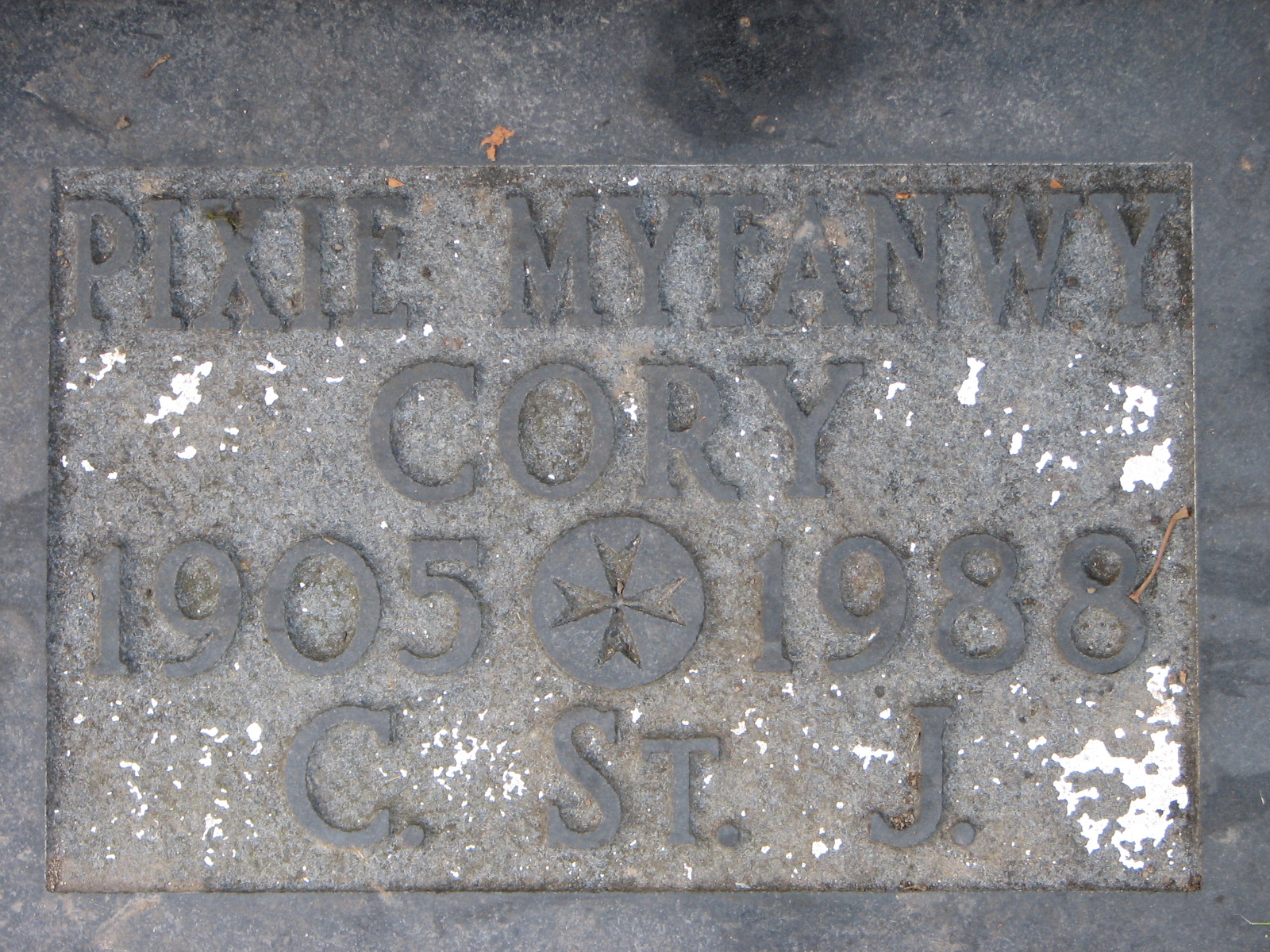 Pixie Myfanwy CORY 1905-1988 Sect E row 4