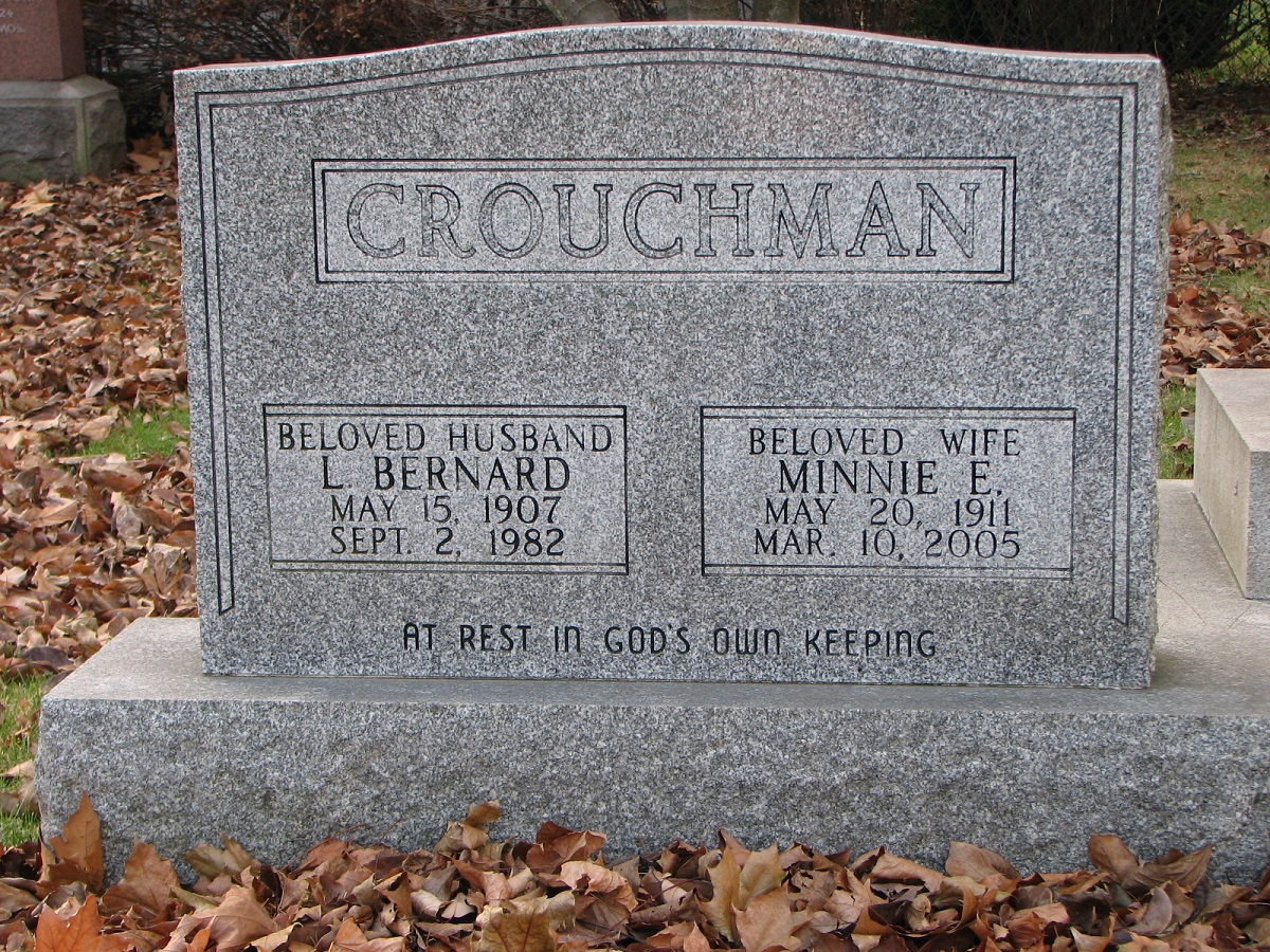 Bernard Crouchman 1907-1982 Minnie Crouchman 1911-2005