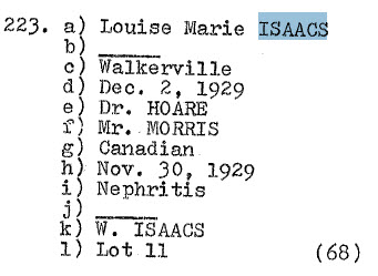 Louise Marie ISAACS 1929_Lot 11