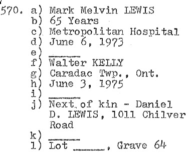 Mark Melvin LEWIS 1908-1973 Grave 64