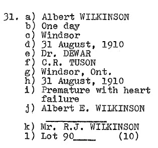 Albert Wilkinson (baby) 1910 - lot 90