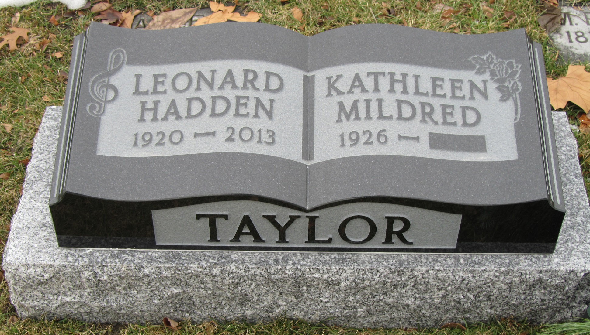 Leonard Hadden Taylor 1920-2013 _ Kathleen Mildred Taylor 1926-