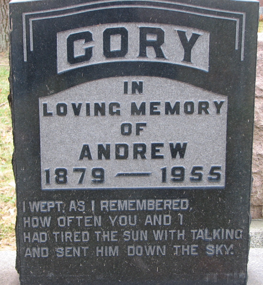 Andrew Cory 1879-1955 Sect E Row 4