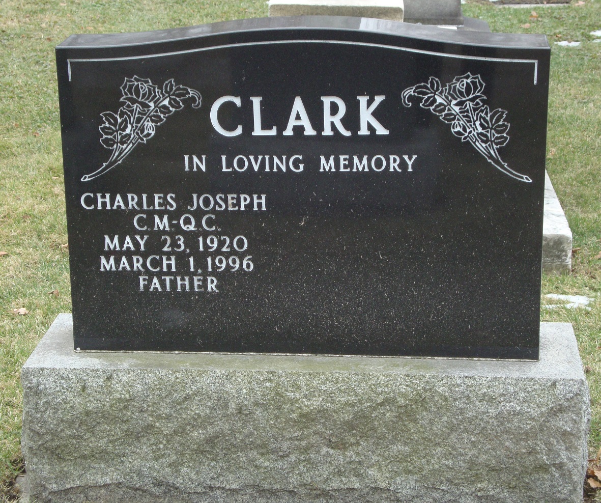 Charles Joseph CLARK C.M.-Q.C. 1920-1996 - Father