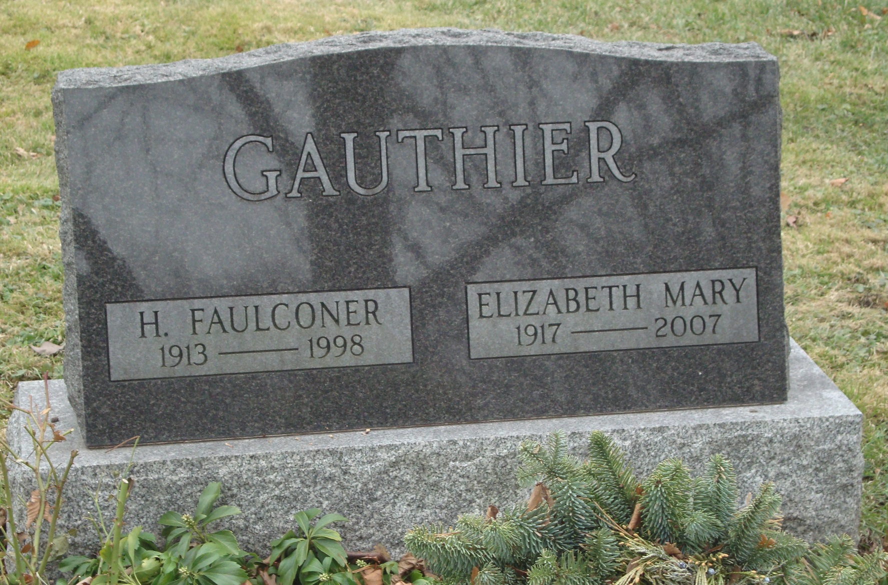 GAUTHIER-H.Faulconer 1913-1998_Elizabeth Mary 1917-2007