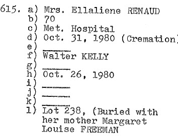 Mrs Ellaliene RENAUD 1910-1980 Lot 238