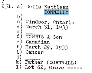 Della K Donnelly 1933 Lot 62