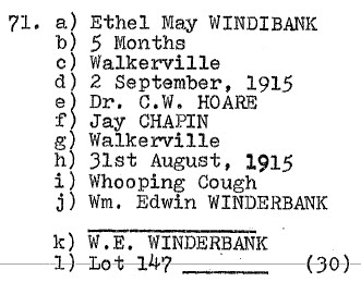 Ethel May Windibank (baby) 1915 (Wm Edwin Winderbank)