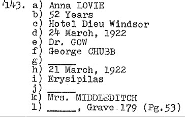 Anna LOVIE 1870-1922_Grave 179 - Dr Gow - Mrs Middleditch