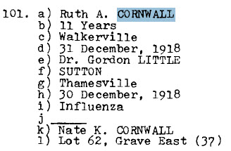 Ruth A. Cornwall 1907-1918 Lot 62