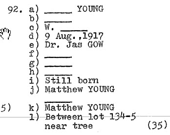 Young (baby) 1917 Lot 134-135 near tree (Matthew Young)
