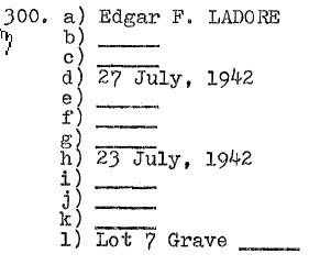 Edgar F. Ladore 1942 _ Lot 7
