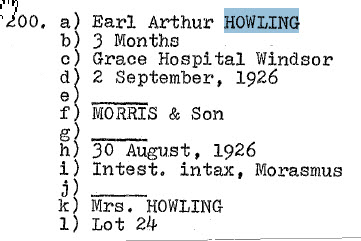 Earl Arthur HOWLING 1926_Lot 24