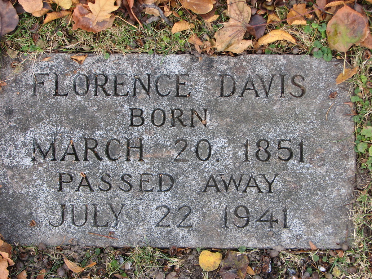 Florence David 1851-1941 Sect D Row 6