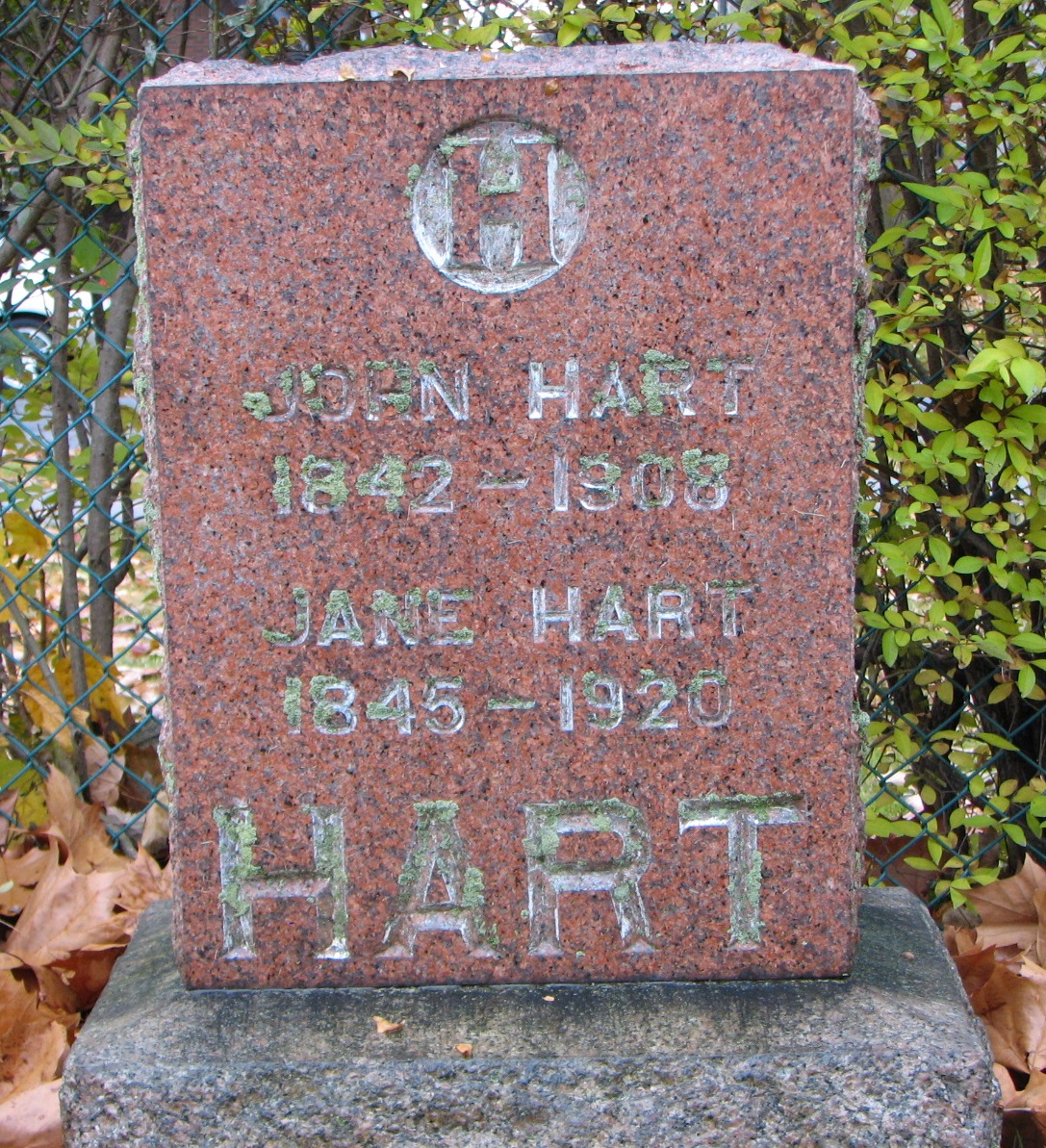HART-John 1842-1908_Jane-Hart-1845-1920_Sect E Row 6