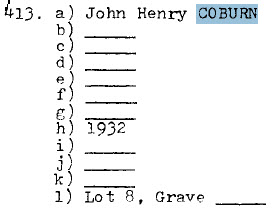 John Henry COBURN 1932 Lot 8