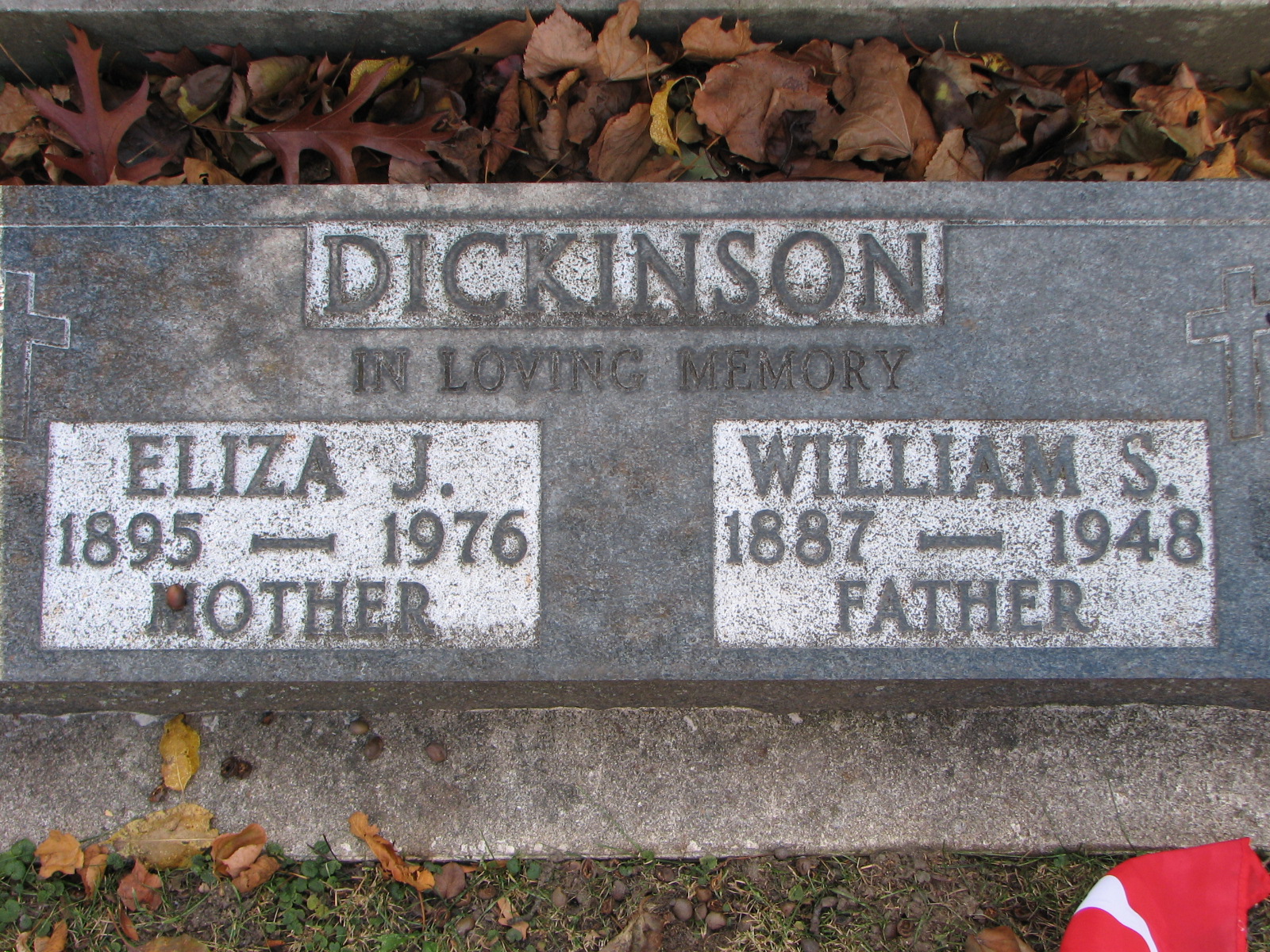Eliza 1895-1976 William 1887-1948 Dickinson Sect D Row 5