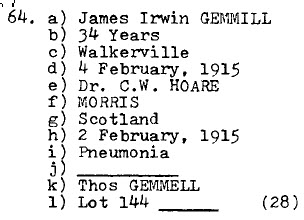 James Irwin Gemmill 1881-1915 Lot 144