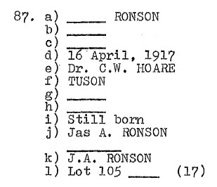 Ronson (baby) 1917 - lot 105