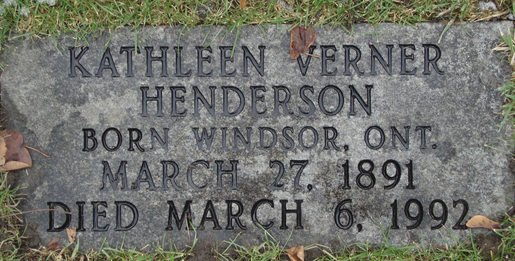 Kathleen Verner Henderson 1891-1992