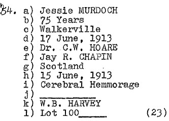 Jessie MURDOCH 1838-1913 Lot 100 _ W.B. Harvey _ Beardmore Sect D row 2