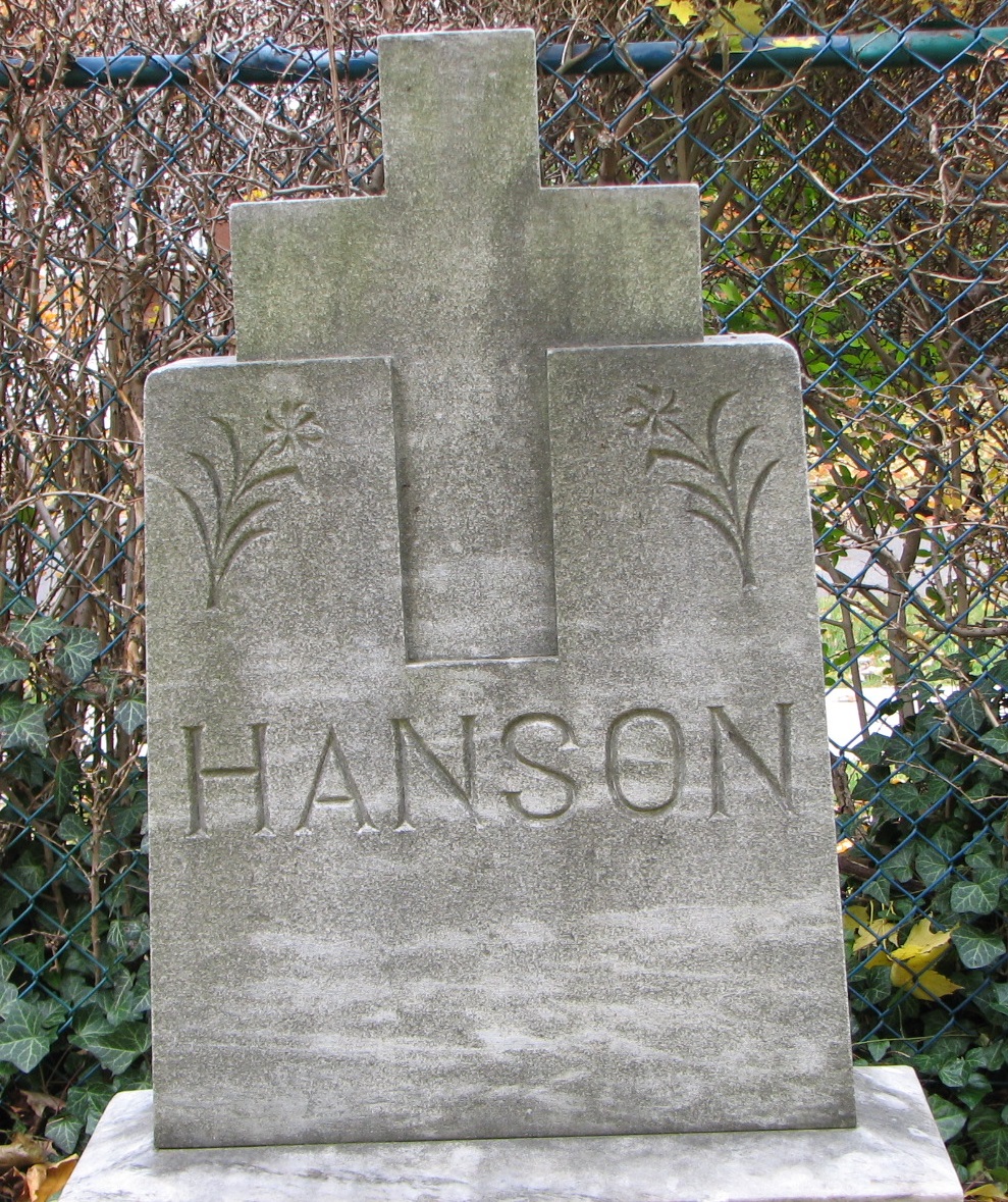 Hanson Headstone - St Mary's Anglican Church Walkerville - SMACW Cemetery, Walkerville, ON, Canada