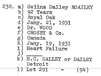 Selina Dalley Roailey 1839-1931 Lot 291