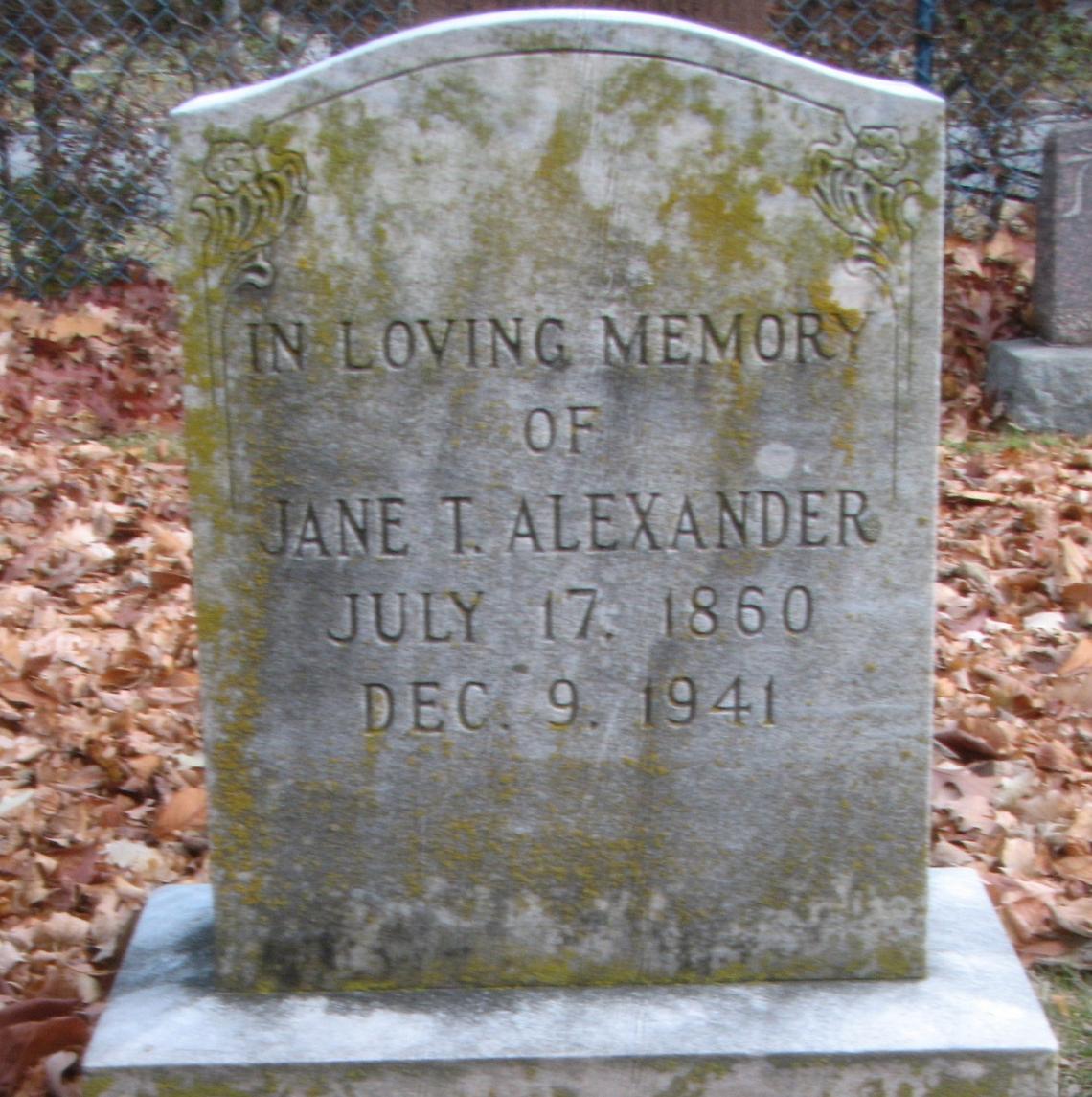 Jane T. Alexander 1860-1941