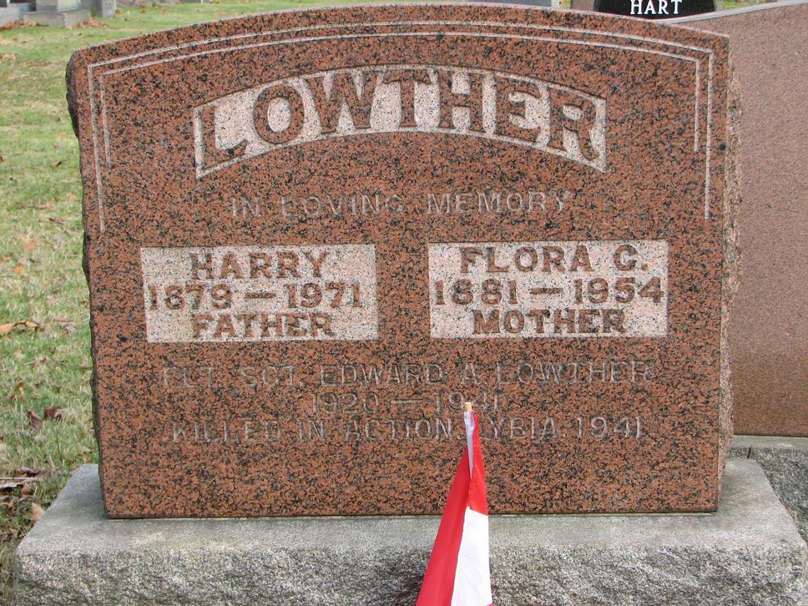 LOWTHER-Harry 1879-1971_Flora C. 1881-1954_ Edward A. 1920-1941 Sect E row 3