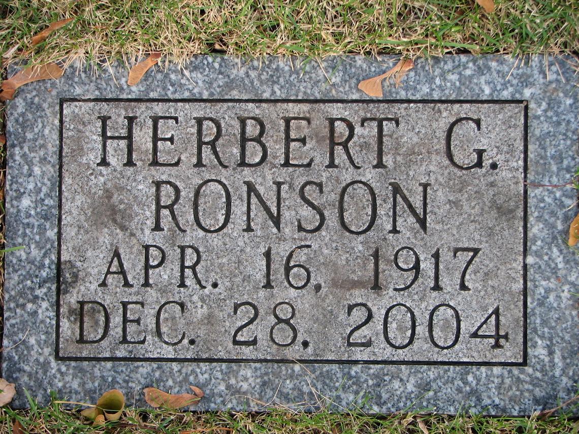 Herbert G. Ronson 1917-2004