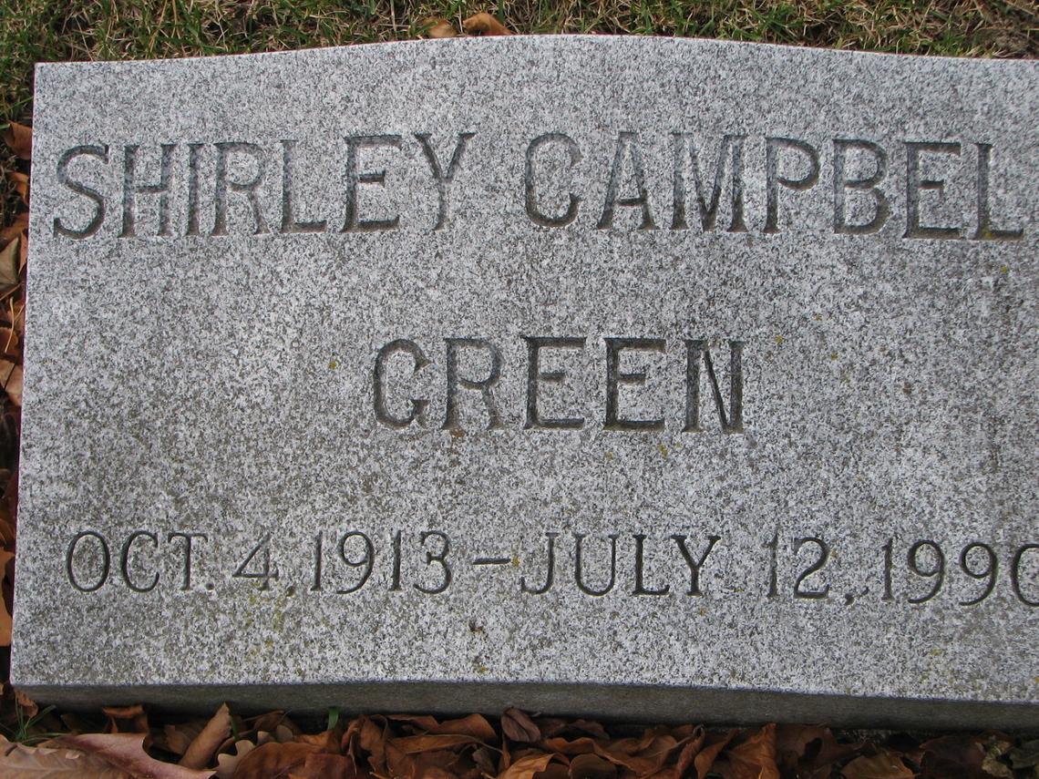 Shirley Campbell Green 1913-1990 _ SMACW Cemetery