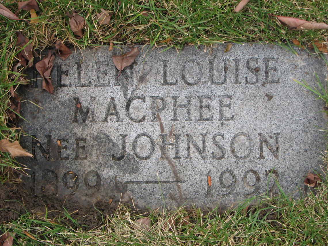 Hellen Louise Johnson-MacPhee 1899-1992