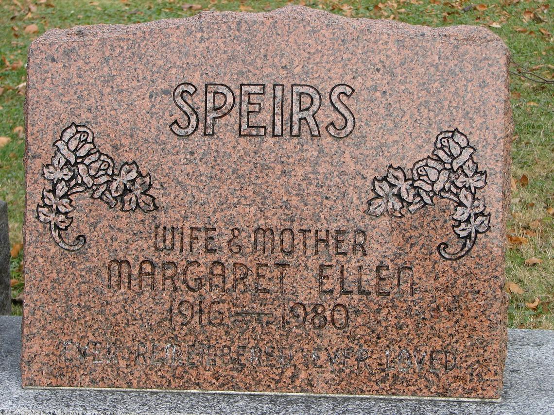 Margret Ellen Spiers 1916-1980