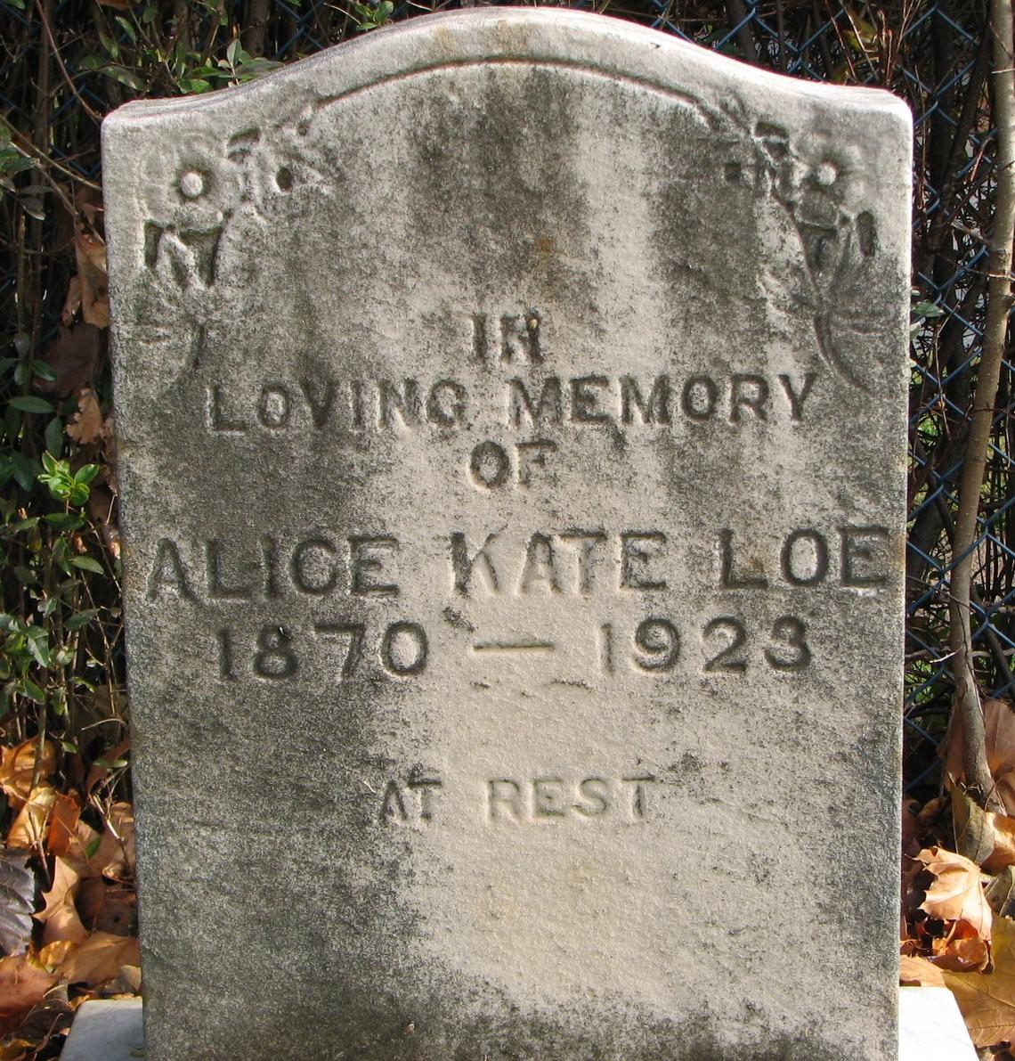 Alice Kate LOE 1870-1923