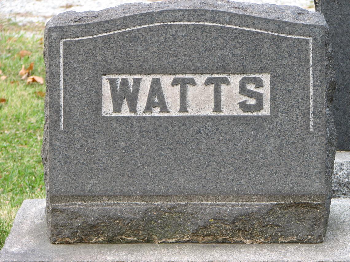 WATTS Headstone Sect E row 1