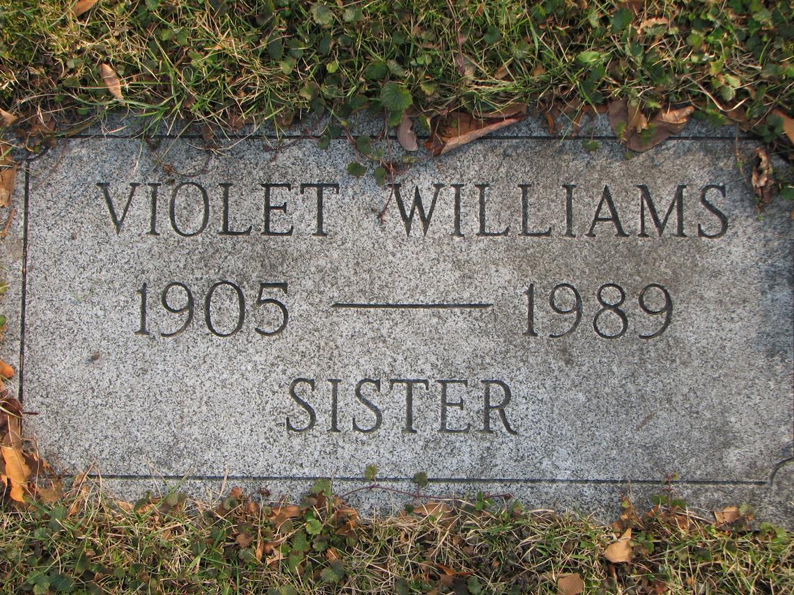 Violet Williams 1905-1989