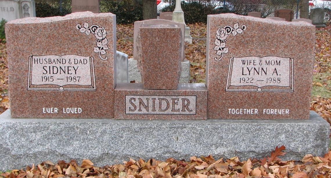 Sidney Snider 1915-1987 _ Lynn A. Snider 1922-1988