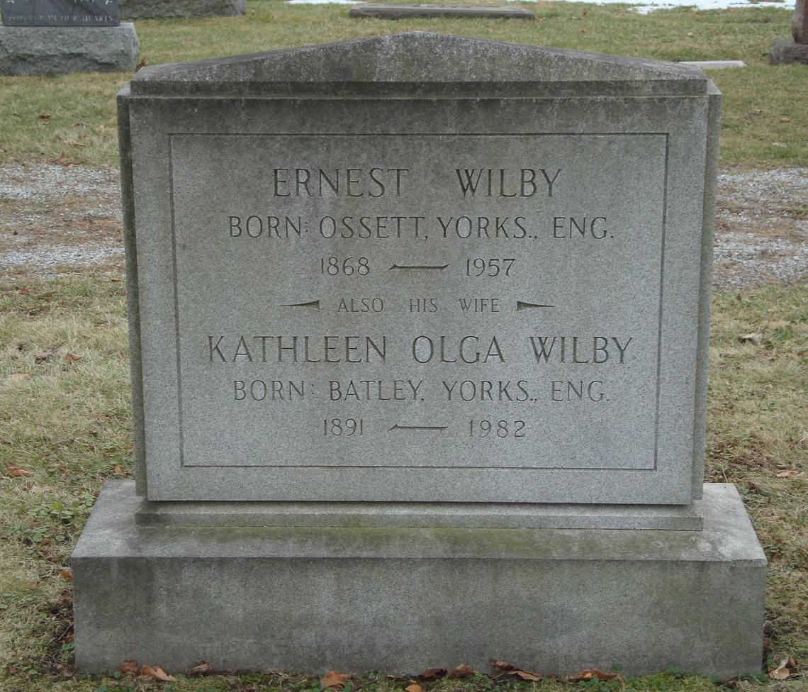 Ernest Wilby 1868-1957 _ Kathleen Olga Wilby 1891-1982 Sect D Row 9