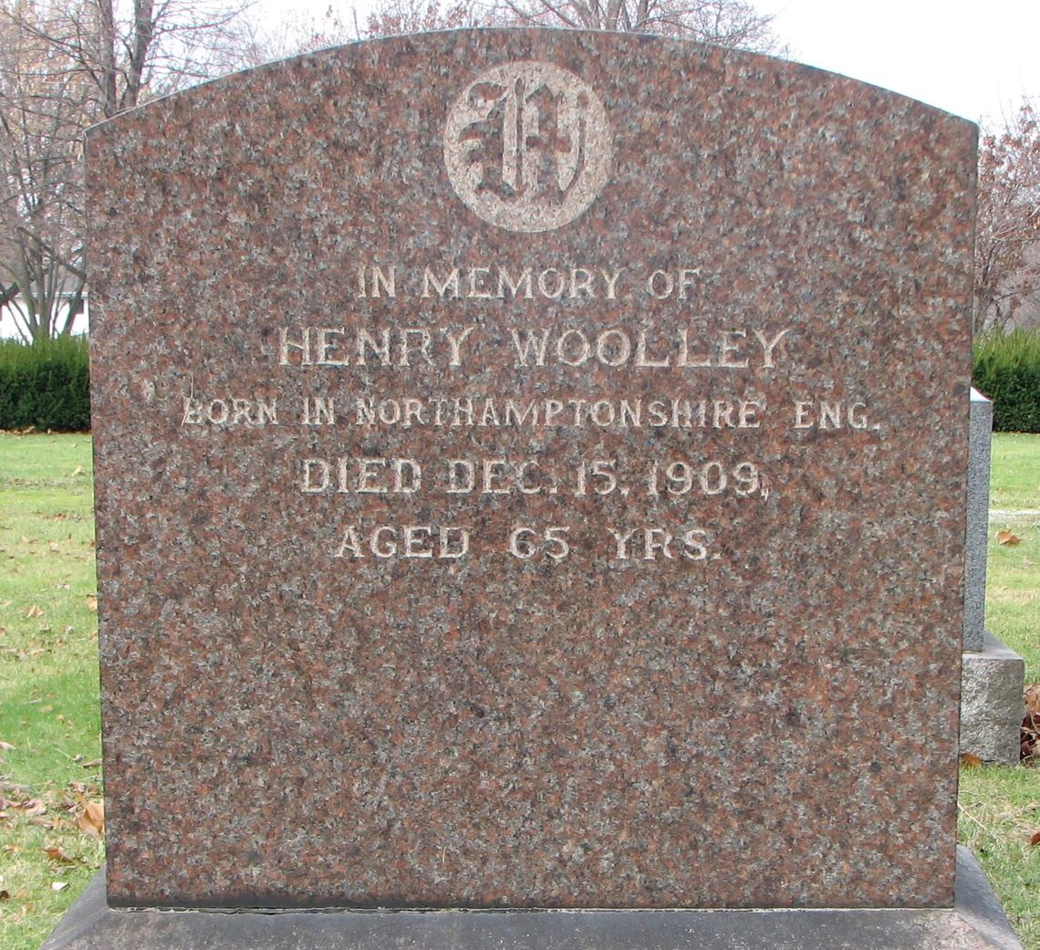 Henry Woolley 1844-1908 (Northamptonshire, England) Sect E row 5