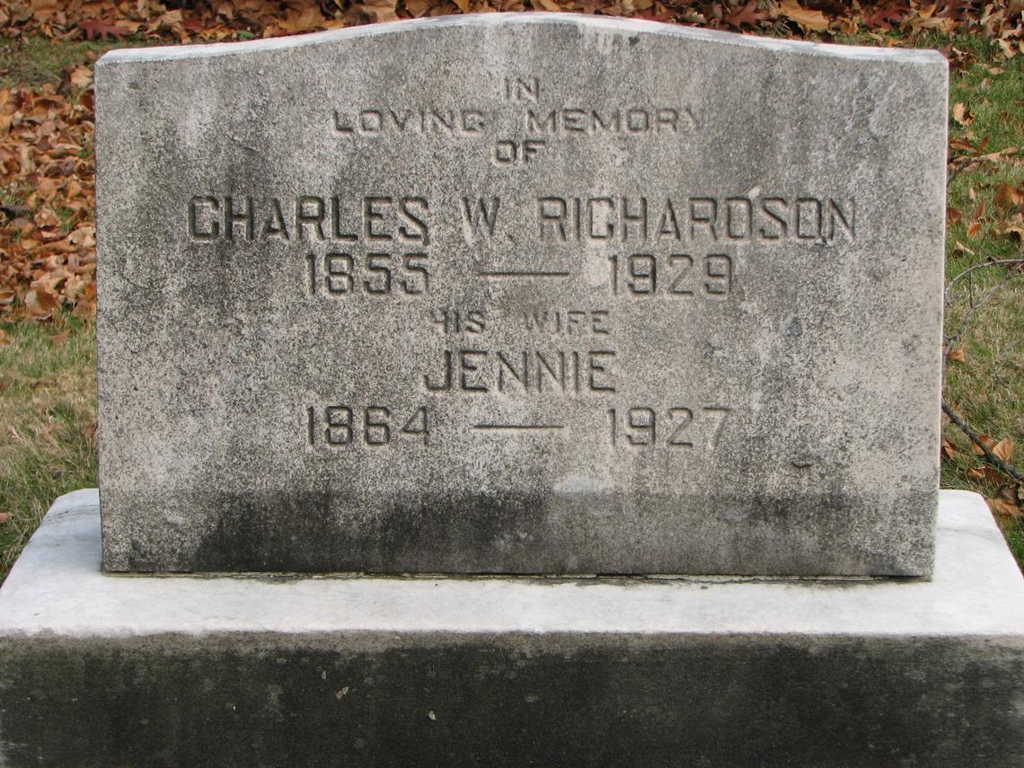 RICHARDSON Charles W. 1855-1929 _ Jennie 1864-1927