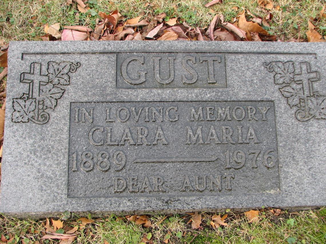 GUST - Clara Maria 1889-1976_ SMACW Cemetery
