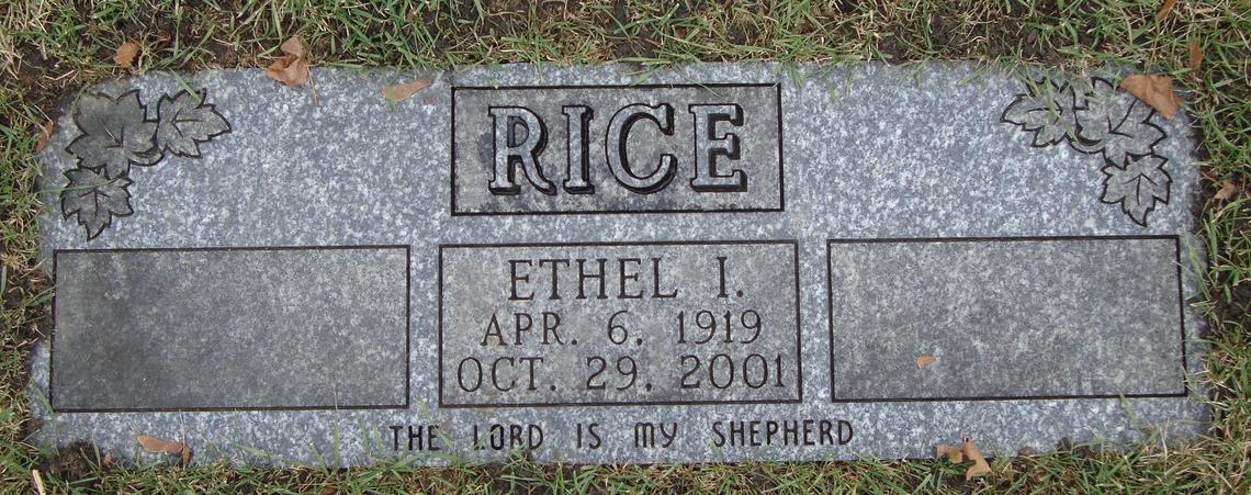 Ethel I. RICE 1919-2001
