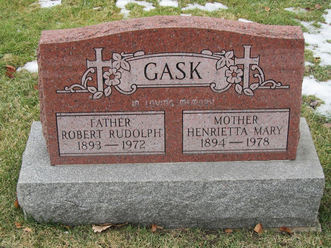 GASK-Robert Rudolph 1893-1972_ Henrietta mary 1894-1978