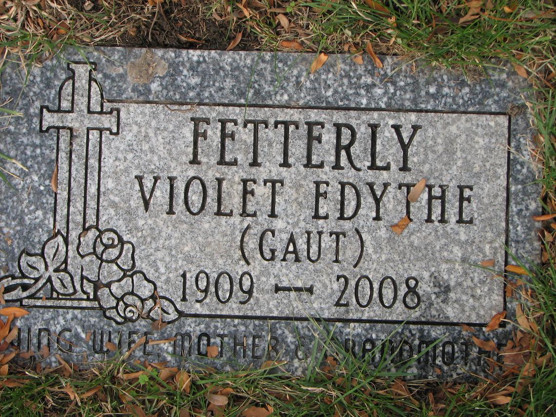 Violet Edythe (Gaut) 1909-2008