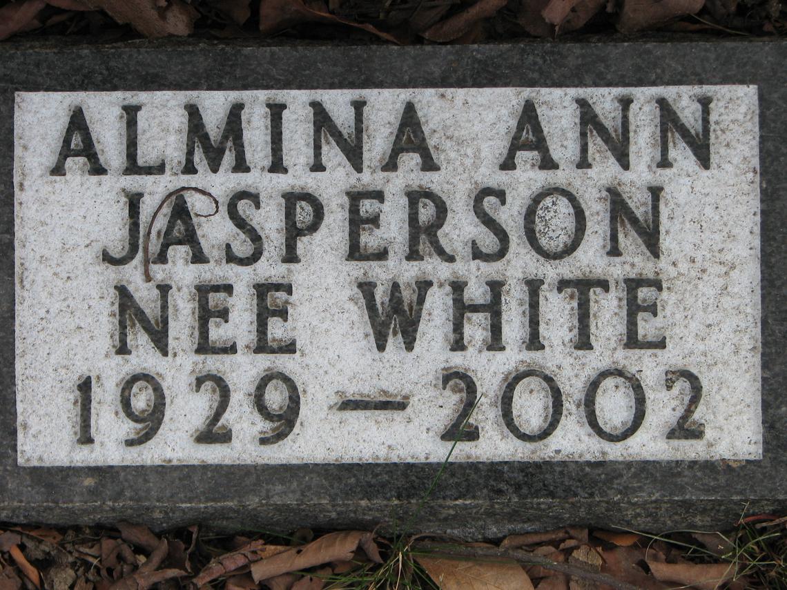 Almina Ann WHITE-Jasperson 1929-2002