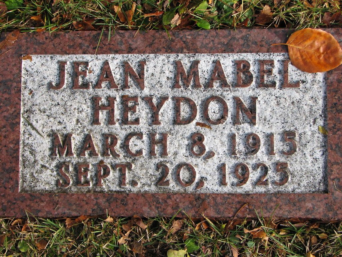 Jean Mabel HEYDON 1915-1925